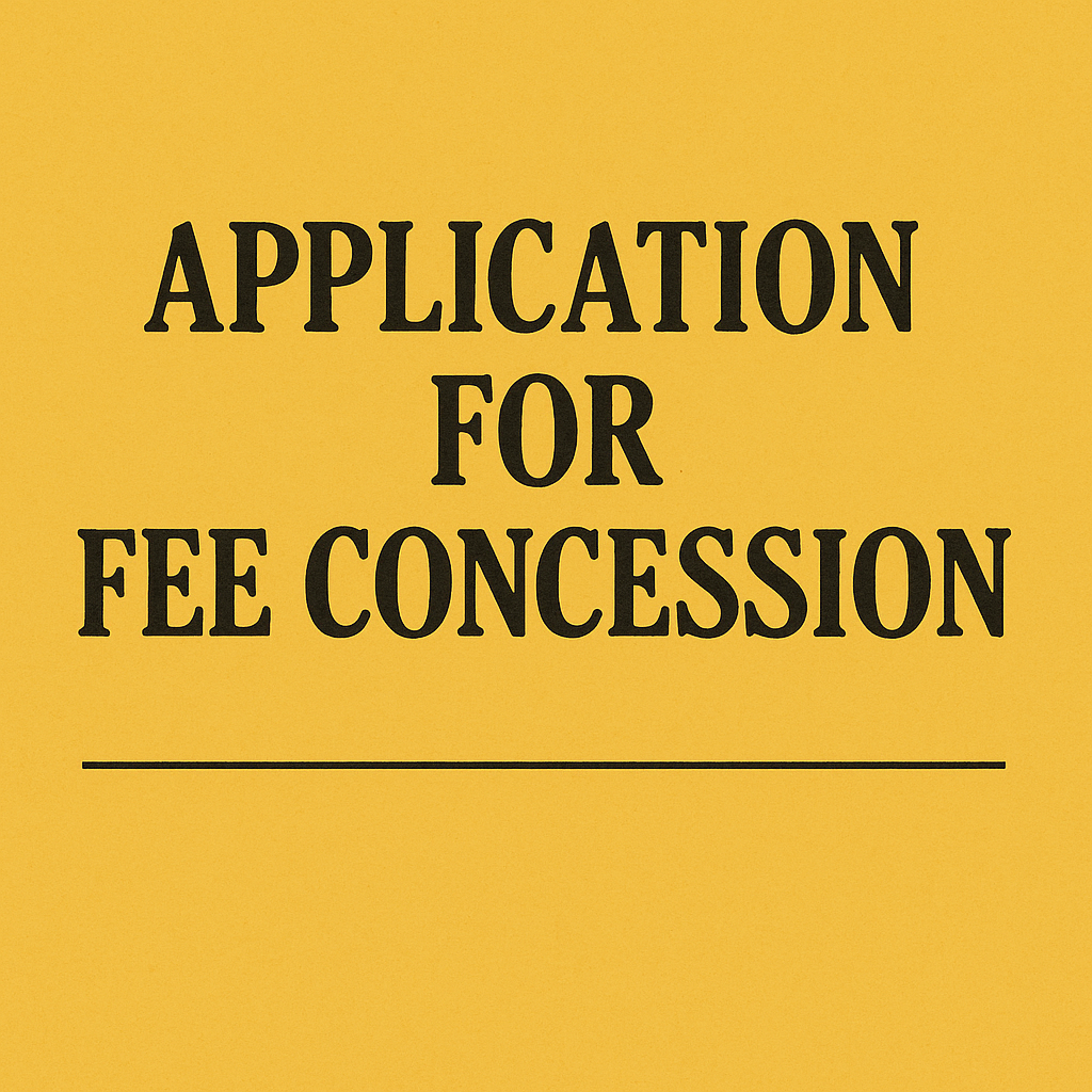 Application for Fee Concession