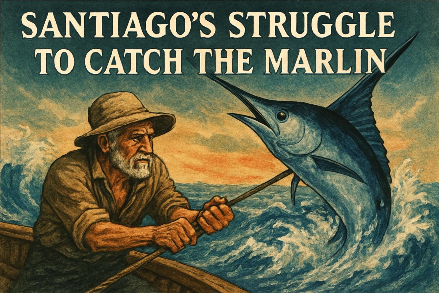 SANTIAGO’S STRUGGLE TO CATCH THE MARLIN
