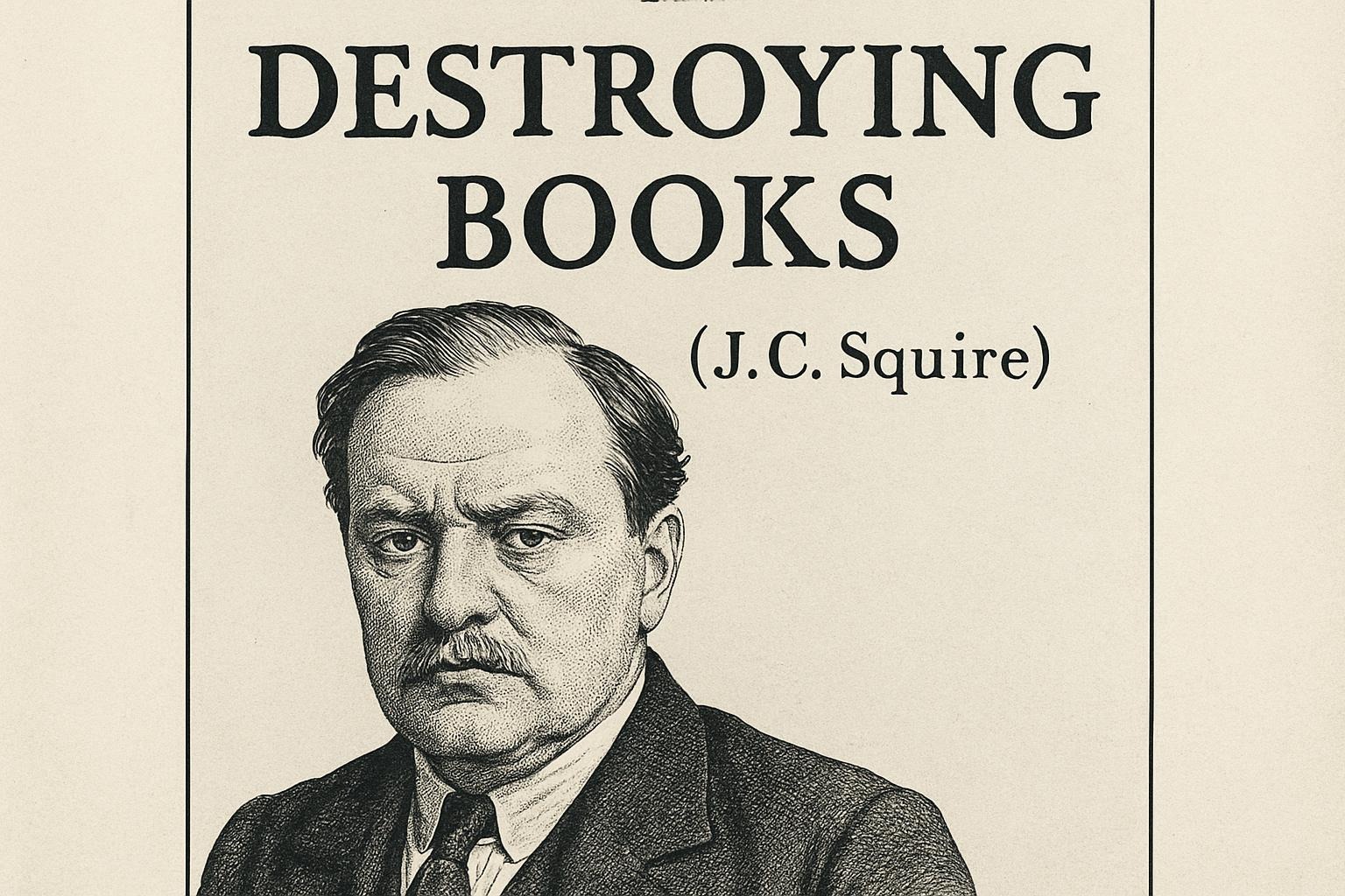 ON DESTROYING BOOKS (J.C. Squire)
