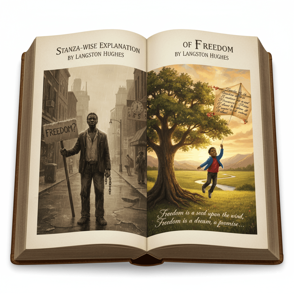 Stanza-wise Explanation of Freedom by Langston Hughes